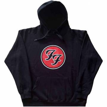 【予約商品】FOO FIGHTERS Unisex Pullover Hoodie: FF Logo (Black) - BLACK