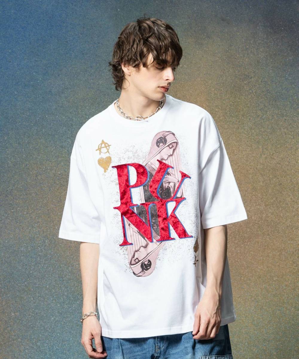 glamb(グラム)GB0225/CS07 : Punk Prayer T-Shirt / パンクプレイヤーＴシャツ - White