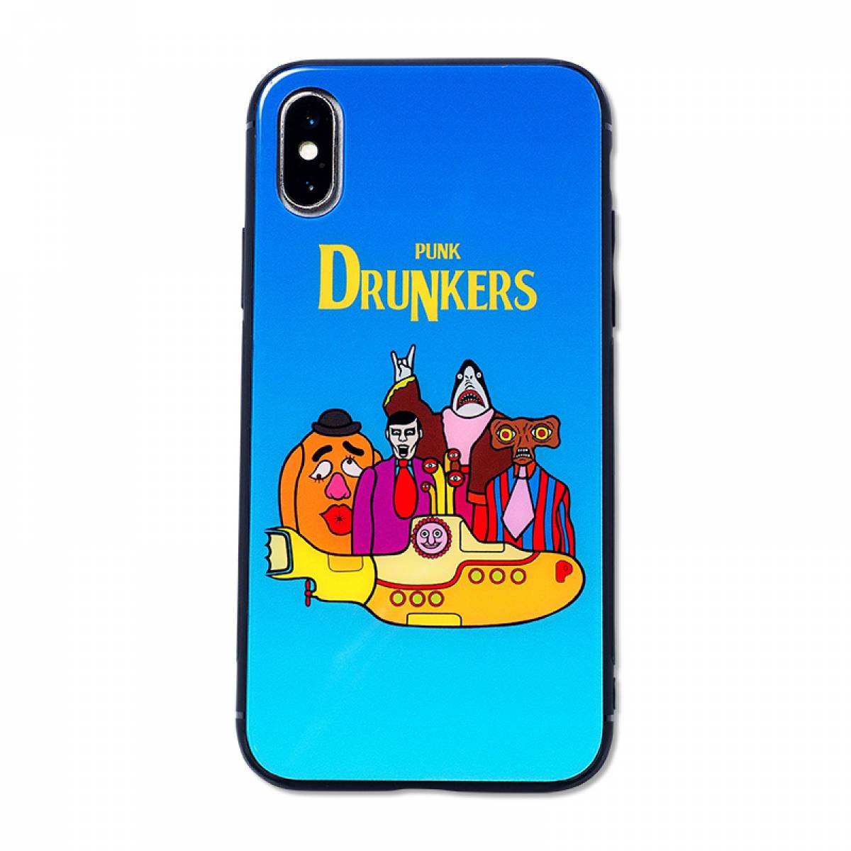 ロックファッション バンドグッズのgekirock Clothing 予約商品 Punk Drunkers Tempered Glass Iphone Case 潜水艦とアイツたち 潜水艦とアイツたち