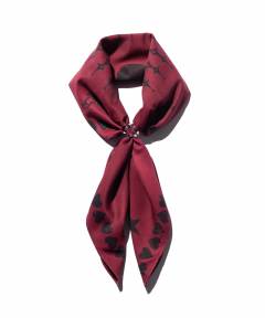 【予約商品】glamb(グラム) Skull Heart Bandana / スカルハートバンダナ - Red