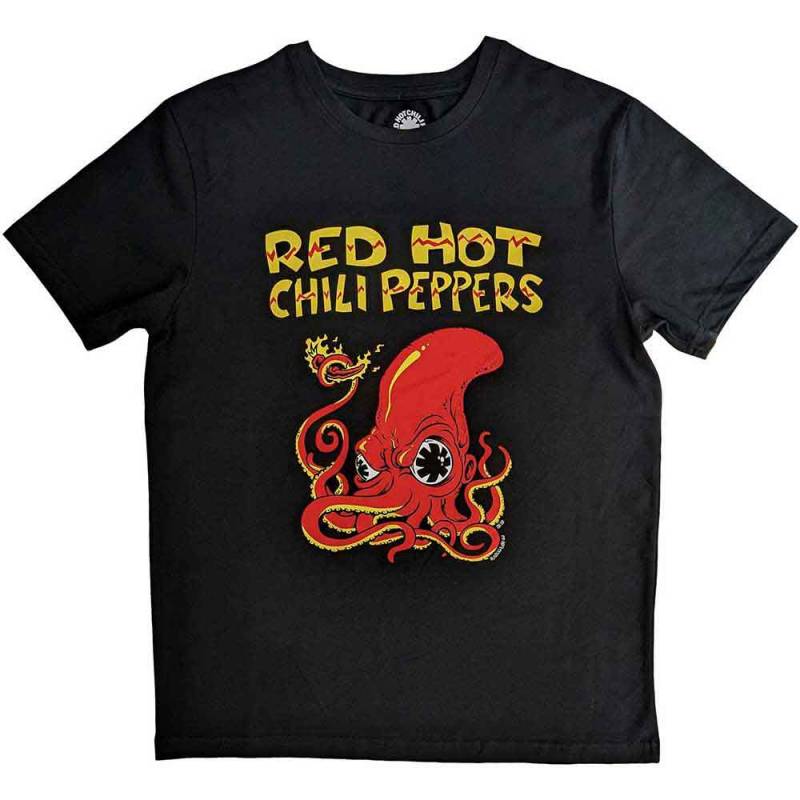 【予約商品】RED HOT CHILI PEPPERS バンドTシャツ ユニセックス: Octopus (Black)
