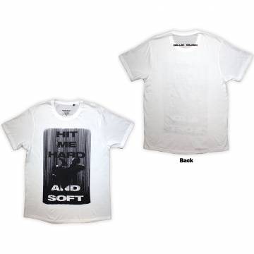 【予約商品】BILLIE EILISH バンドTシャツ ユニセックス: Hit Me Hard And Soft Falling (White) (Back Print) - WHITE