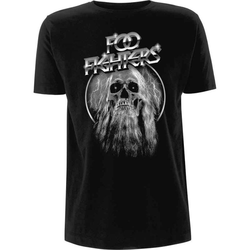 【予約商品】FOO FIGHTERS バンドTシャツ ユニセックス: Bearded Skull (Black)