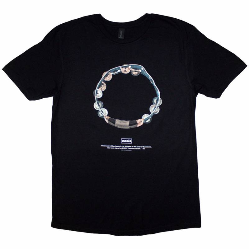 【予約商品】OASIS バンドTシャツ ユニセックス: Definitely Maybe Tambourine (Black)
