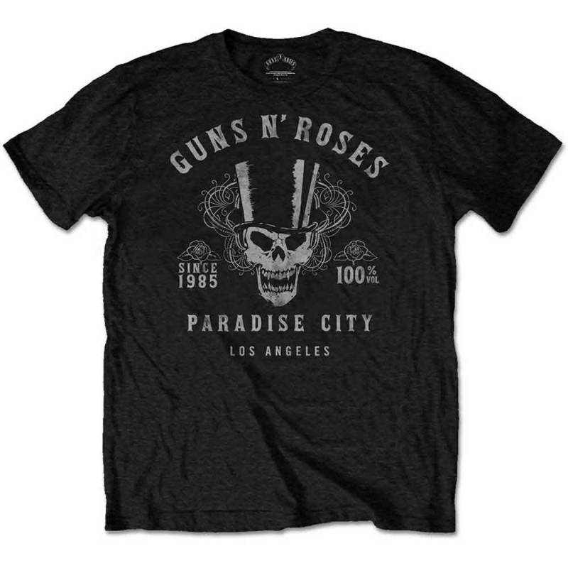 【予約商品】GUNS N' ROSES バンドTシャツ ユニセックス: 100% Volume (Black)