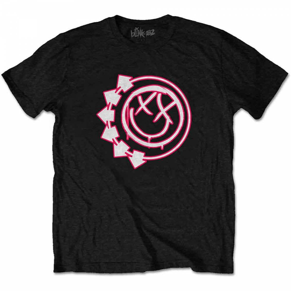 【予約商品】BLINK-182 ユニセックスTシャツ: Six Arrow Smile - Black
