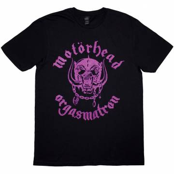 【予約商品】MOTORHEAD バンドTシャツ ユニセックス: Orgasmatron Lyric (Black) (Back Print) - BLACK