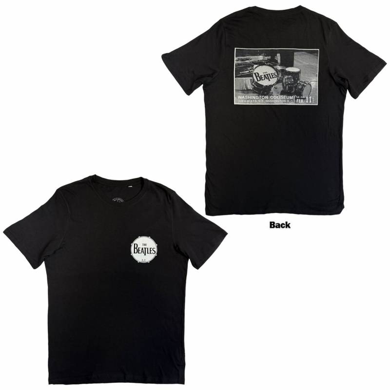 【予約商品】THE BEATLES バンドTシャツ ユニセックス: Washington Coliseum (Black) (Back Print)