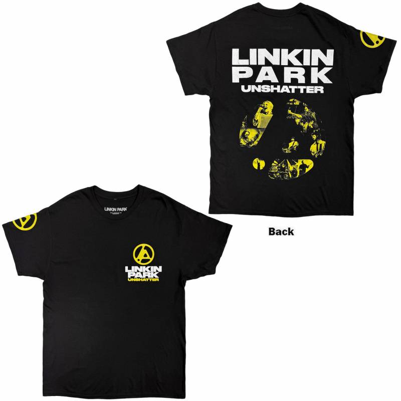 LINKIN PARK バンドTシャツ ユニセックス: Unshatter Pocket (Black) (Back Print)