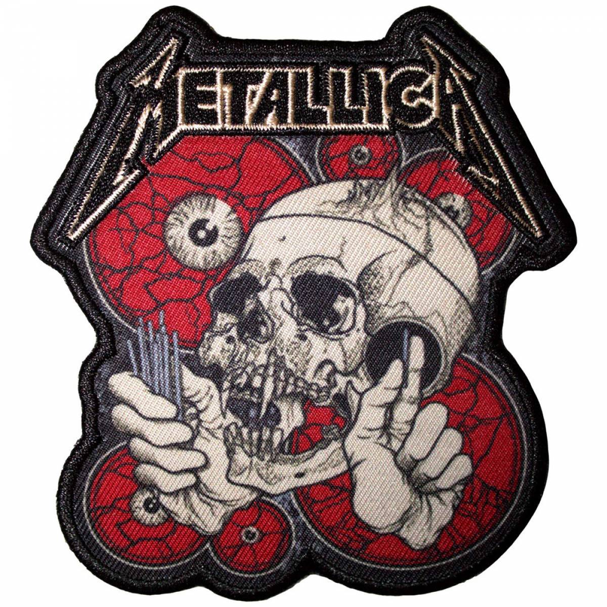 【予約商品】METALLICA Printed Patch: The Shortest Straw Red Eyes (Standard Size)