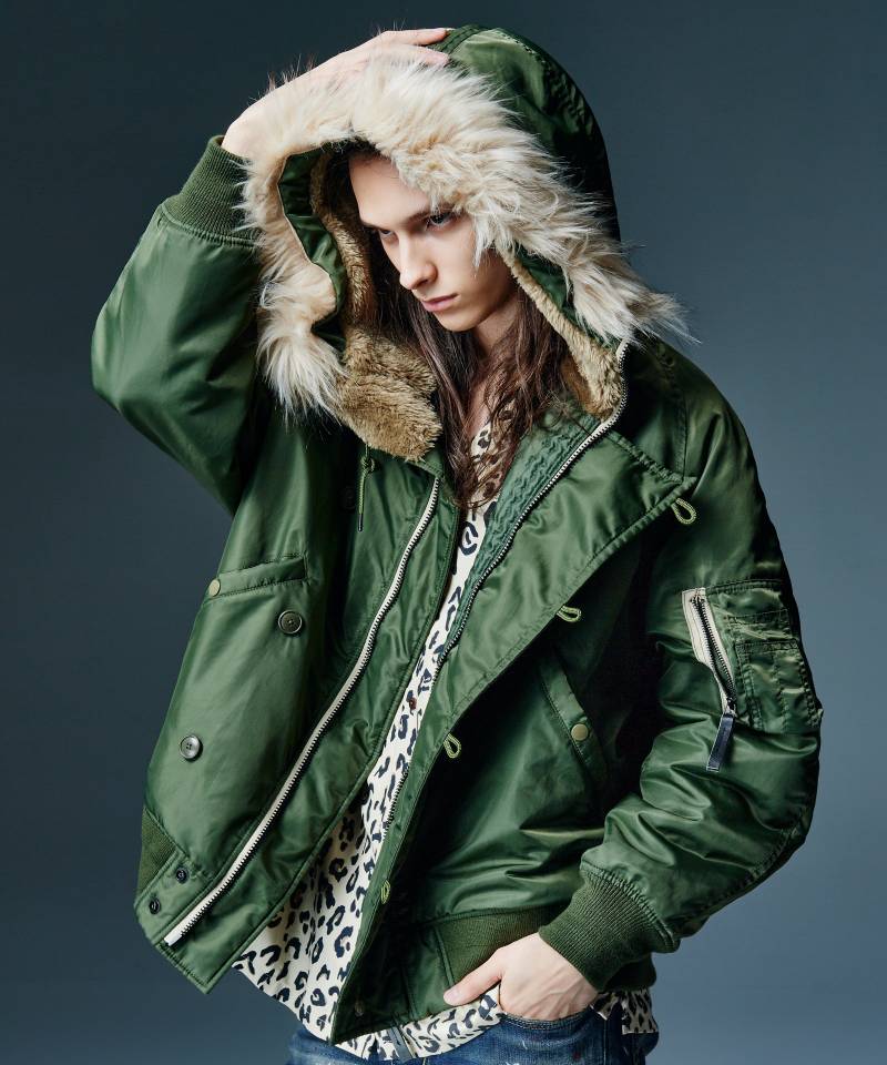 【予約商品】glamb(グラム) Luxe Flight Jacket / リュクスフライトジャケット - Khaki