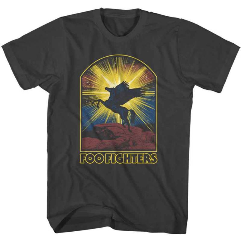 【予約商品】FOO FIGHTERS バンドTシャツ ユニセックス: Pegasus (Black)