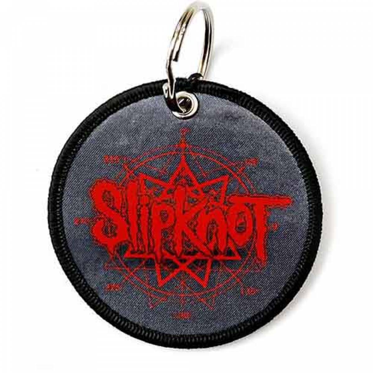 【予約商品】SLIPKNOT Keychain: Logo & Nonagram (Double Sided Patch)