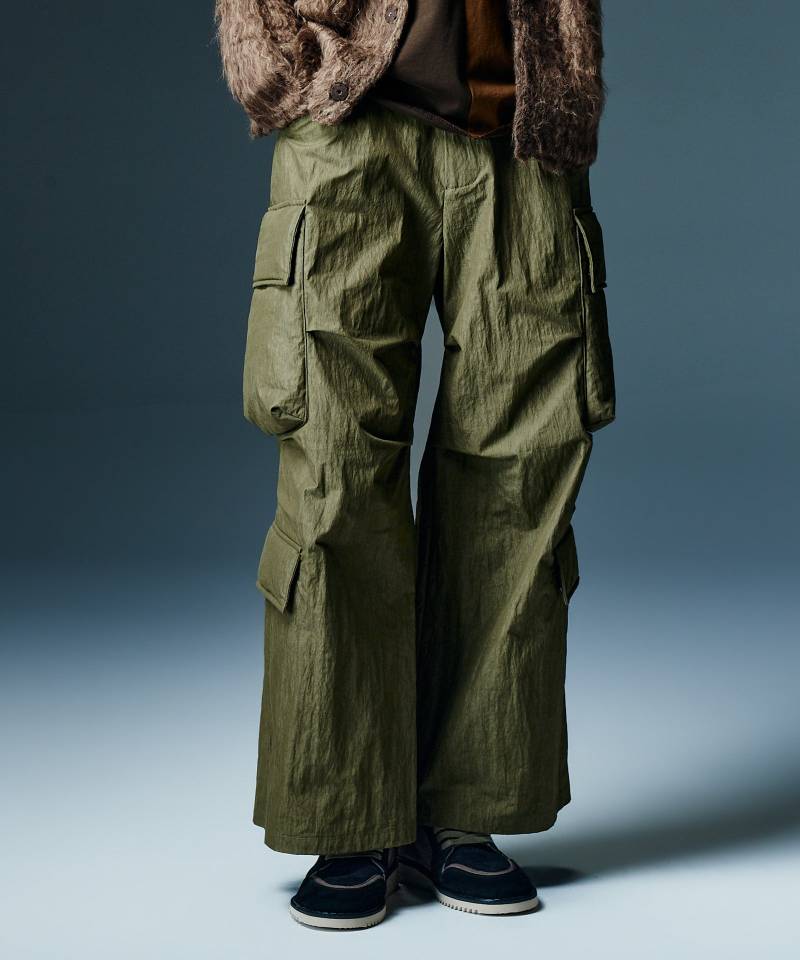 【予約商品】glamb(グラム) Padded Cargo Baggy Pants / パデッドカーゴバギーパンツ - Khaki