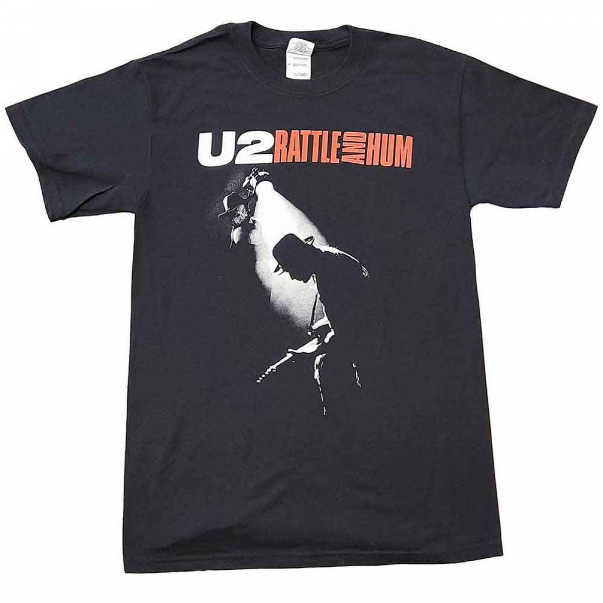【予約商品】U2 バンドTシャツ ユニセックス: Rattle & Hum Spotlight Photo (Black) (Ex-Tour) (Small) - BLACK