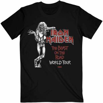 【予約商品】IRON MAIDEN バンドTシャツ ユニセックス: Beast Over Hammersmith World Tour '82 - BLACK