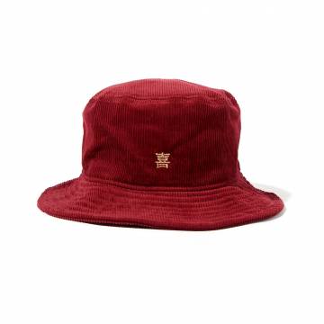 【予約商品】PUNK DRUNKERS (パンクドランカーズ)喜怒哀楽コーデュロイHAT - BURGUNDY