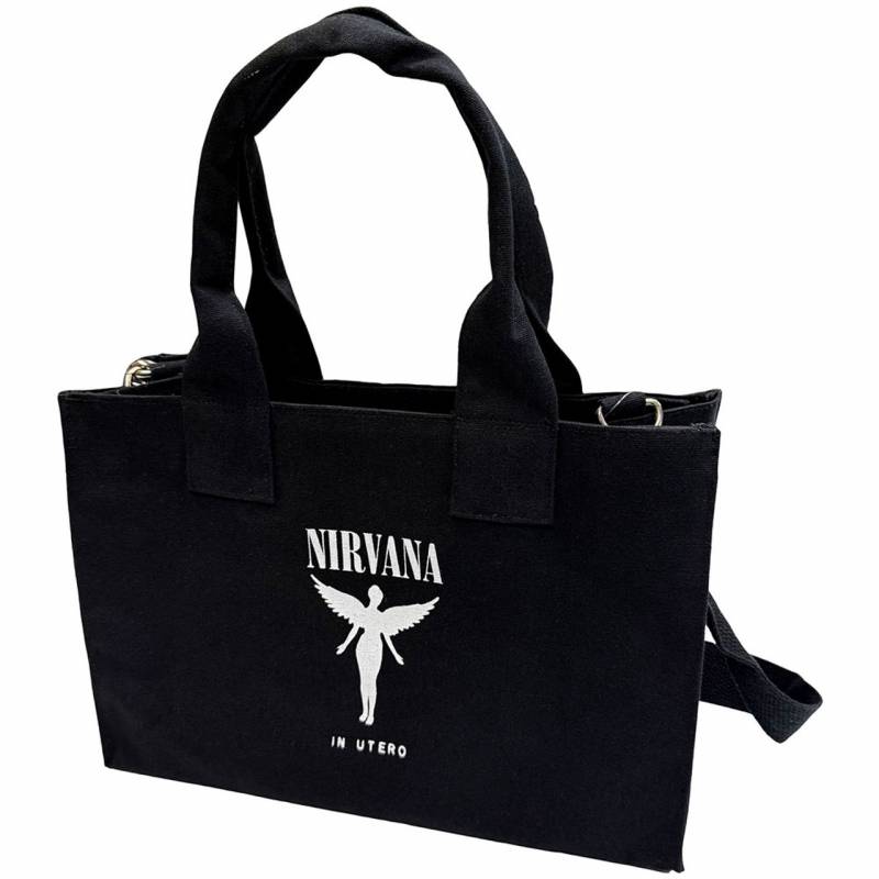 【予約商品】NIRVANA Cotton Tote Bag: In Utero (Black) (Back Print)