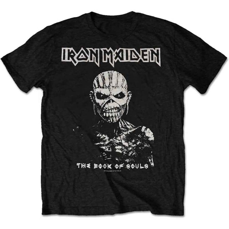 【予約商品】IRON MAIDEN バンドTシャツ ユニセックス: The Book of Souls White Contrast (Black)