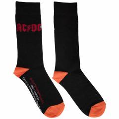 【予約商品】AC/DC Unisex Ankle Socks: Red Logo (Black) (UK Size 6 - 11) - BLACK