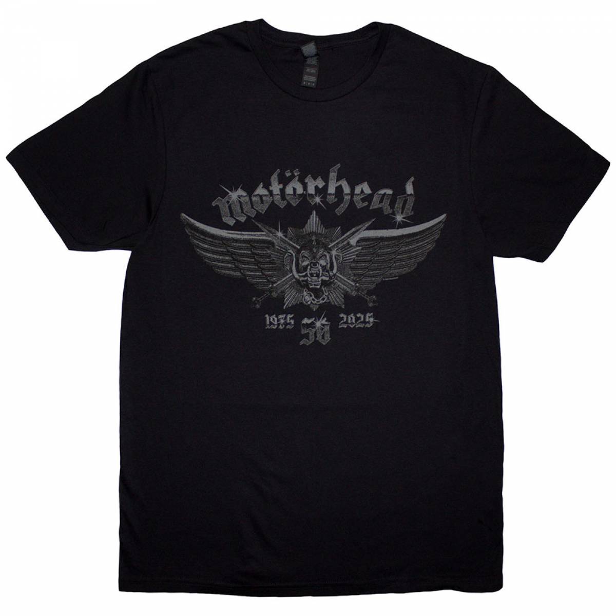【予約商品】MOTORHEAD バンドTシャツ ユニセックス: 50 Years Wings Badge (Black) - BLACK