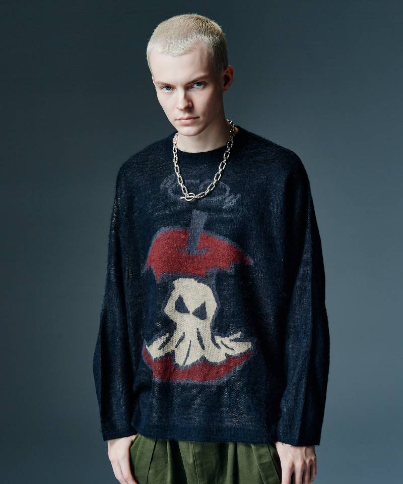 【予約商品】glamb(グラム) Eaten Apple Knit / イートゥンアップルニット - Black
