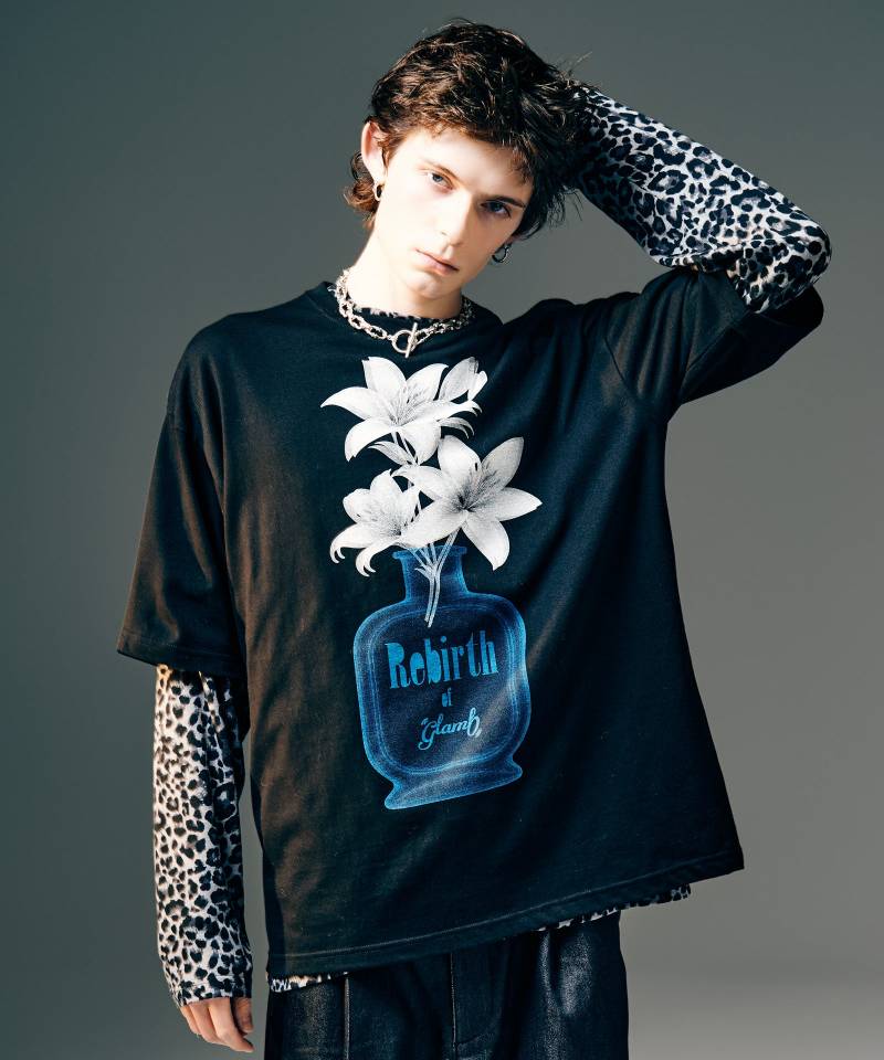 【予約商品】glamb(グラム)Perfume Bottle T-Shirt / パフュームボトルTシャツ - Black