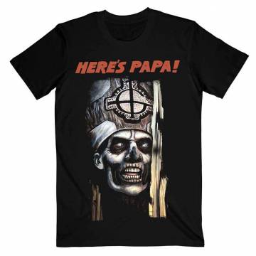 【予約商品】GHOST バンドTシャツ ユニセックス: Here's Papa (Black) - BLACK