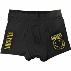 【予約商品】NIRVANA Unisex Boxers: Yellow Smile (Black)