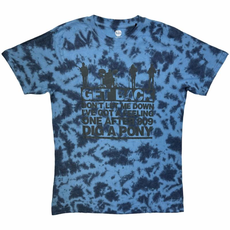 【予約商品】THE BEATLES バンドTシャツ ユニセックス: Let it Be Songs (Dip-Dye On Light Blue) (Wash Collection)