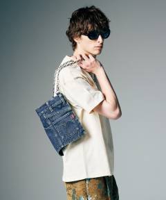 【予約商品】glamb(グラム) Aged Denim Bag / エイジドデニムバッグ - Indigo