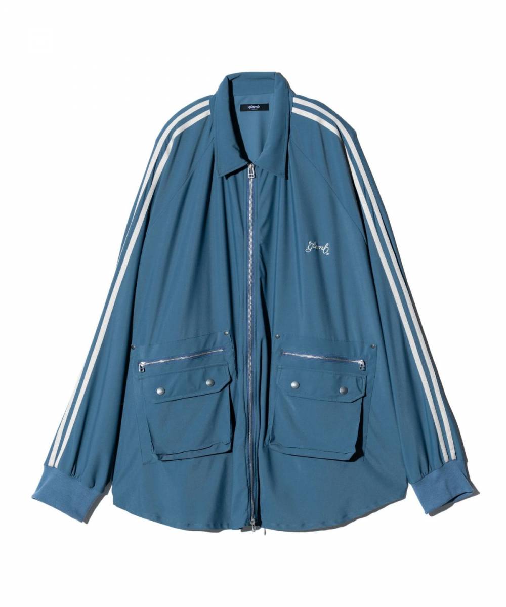 【予約商品】glamb(グGB0125/SH10 : 4XL Raglan Jersey Shirt / フォーエックスエルラグランジャージシャツ - Blue