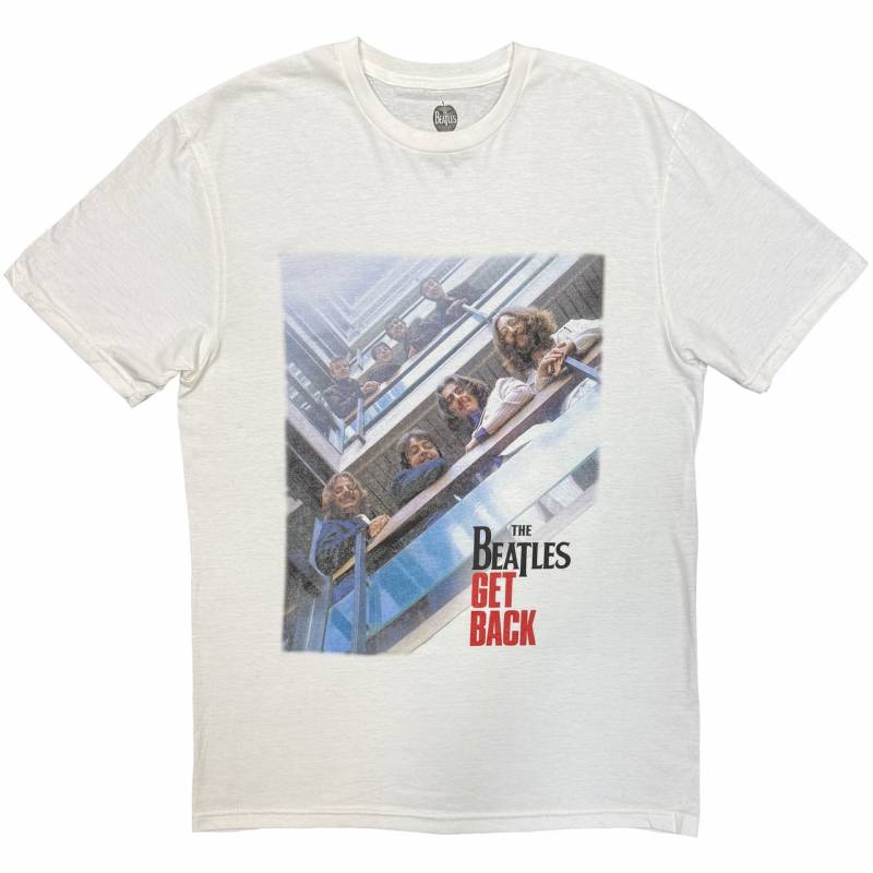 【予約商品】THE BEATLES バンドTシャツ ユニセックス: Get Back Poster (White)
