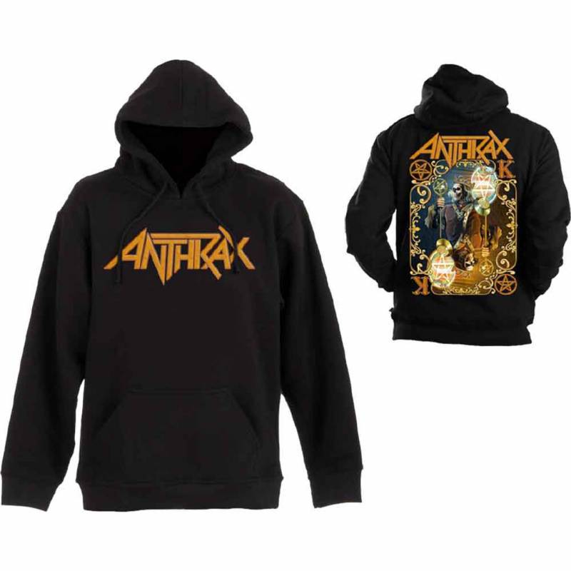 【予約商品】ANTHRAX Unisex Pullover Hoodie: Evil Twin (Black) (Back Print) (S Size)