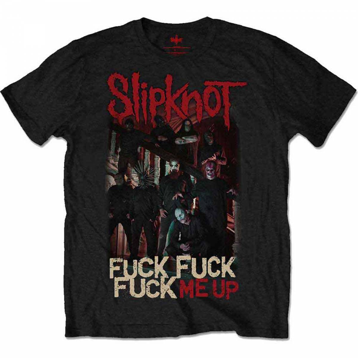 【予約商品】SLIPKNOT バンドTシャツ ユニセックス: Fuck Me Up (Black) - BLACK