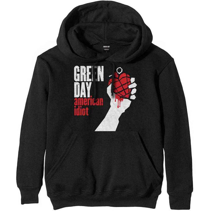 【予約商品】GREEN DAY Unisex Pullover Hoodie: American Idiot (Black) - BLACK