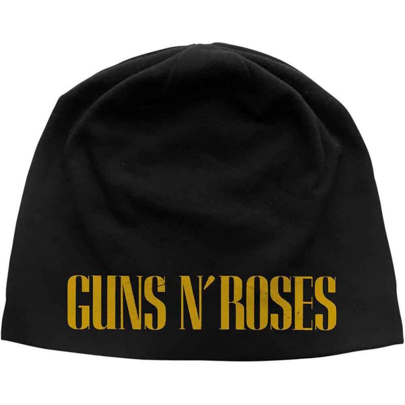 【予約商品】GUNS N' ROSES Unisex Beanie Hat: Logo JD Print (Black)