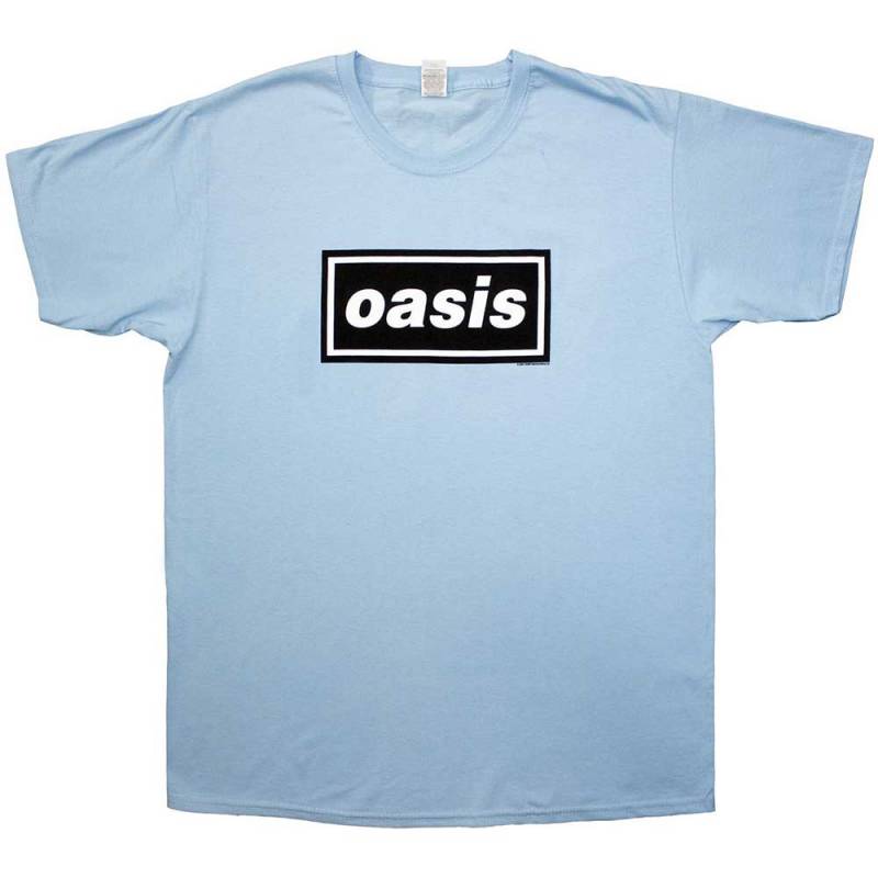 【予約商品】OASIS バンドTシャツ ユニセックス: Decca Logo (Light Blue)