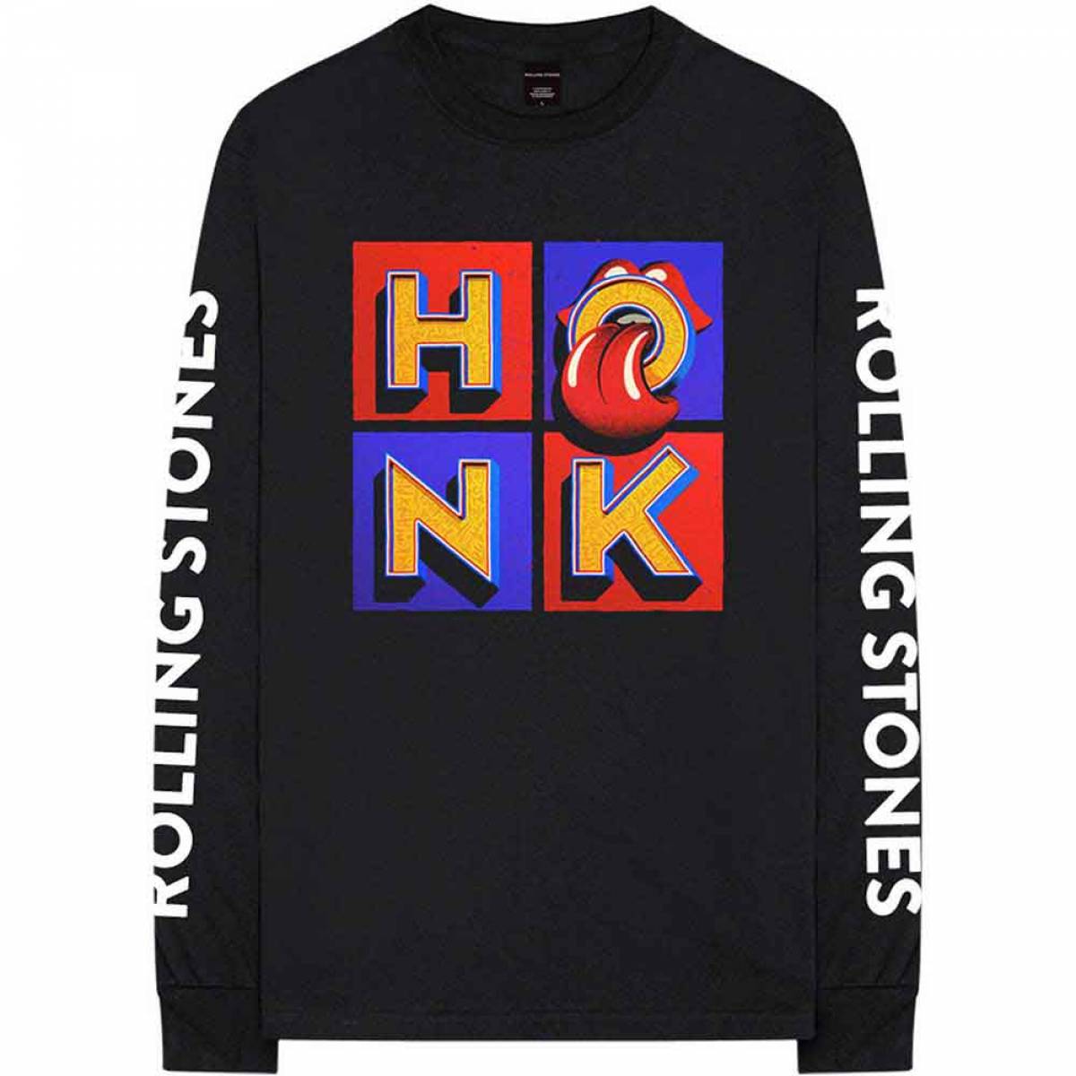 【予約商品】THE ROLLING STONES Unisex Sweatshirt: Honk Album/Sleeves (Black) (Sleeve Print) - BLACK