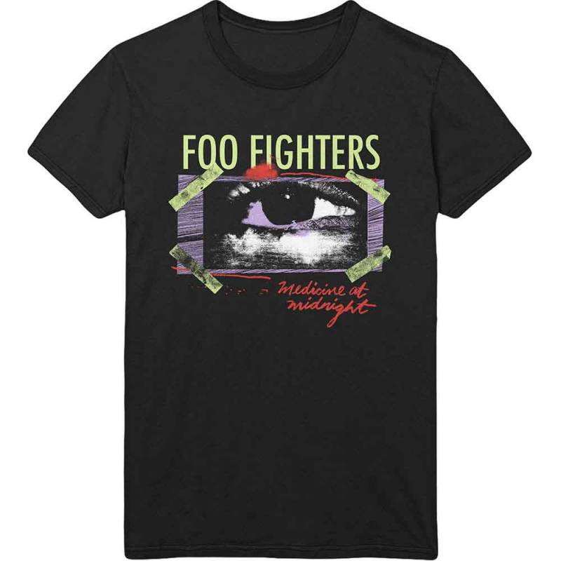 【予約商品】FOO FIGHTERS バンドTシャツ ユニセックス: Medicine At Midnight Taped (Black)