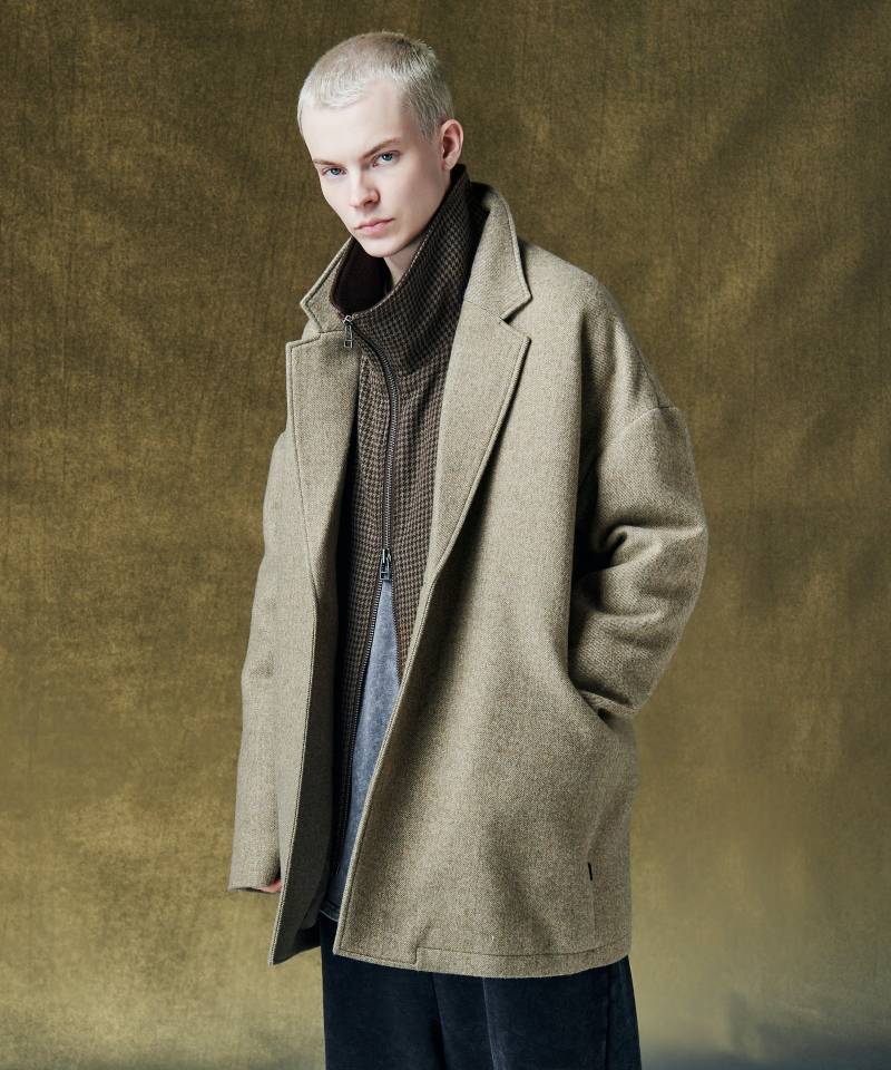 【予約商品】glamb(グラム) Single Button Oversize Coat / シングルボタンオーバーサイズコート - Beige