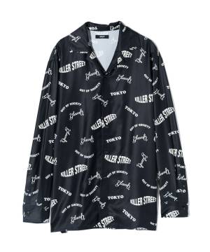 【予約商品】glamb(グラム) GB0424/SH05 : Typography Shirt / タイポグラフィシャツ - Black