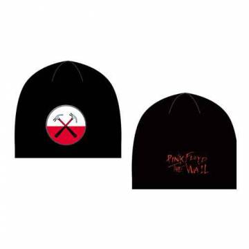 【予約商品】PINK FLOYD Unisex Beanie Hat: The Wall Hammers Logo (Black) - BLACK