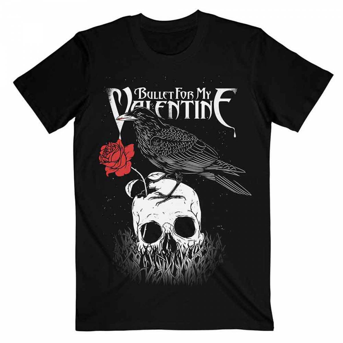 【予約商品】BULLET FOR MY VALENTINE バンドTシャツ ユニセックス: Raven (Black) - BLACK