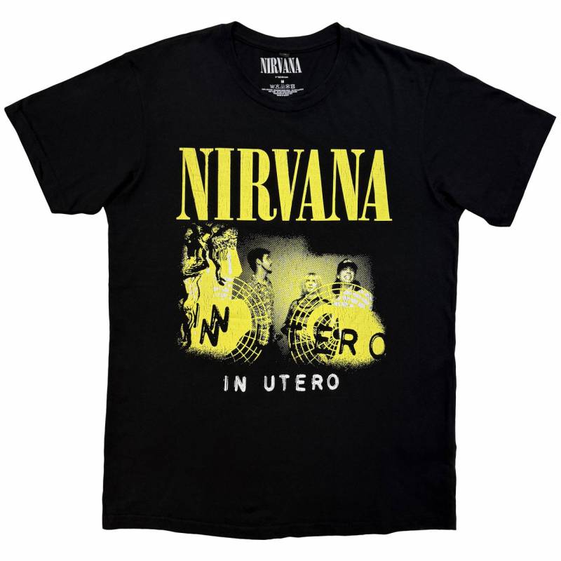【予約商品】NIRVANA Unisex Premium Carbon バンドTシャツ: In Utero Band Photo (Black)