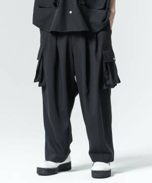 【予約商品】glamb(グラム)GB0225/P17 : Color Cargo Slacks / カラーカーゴスラックス - Black