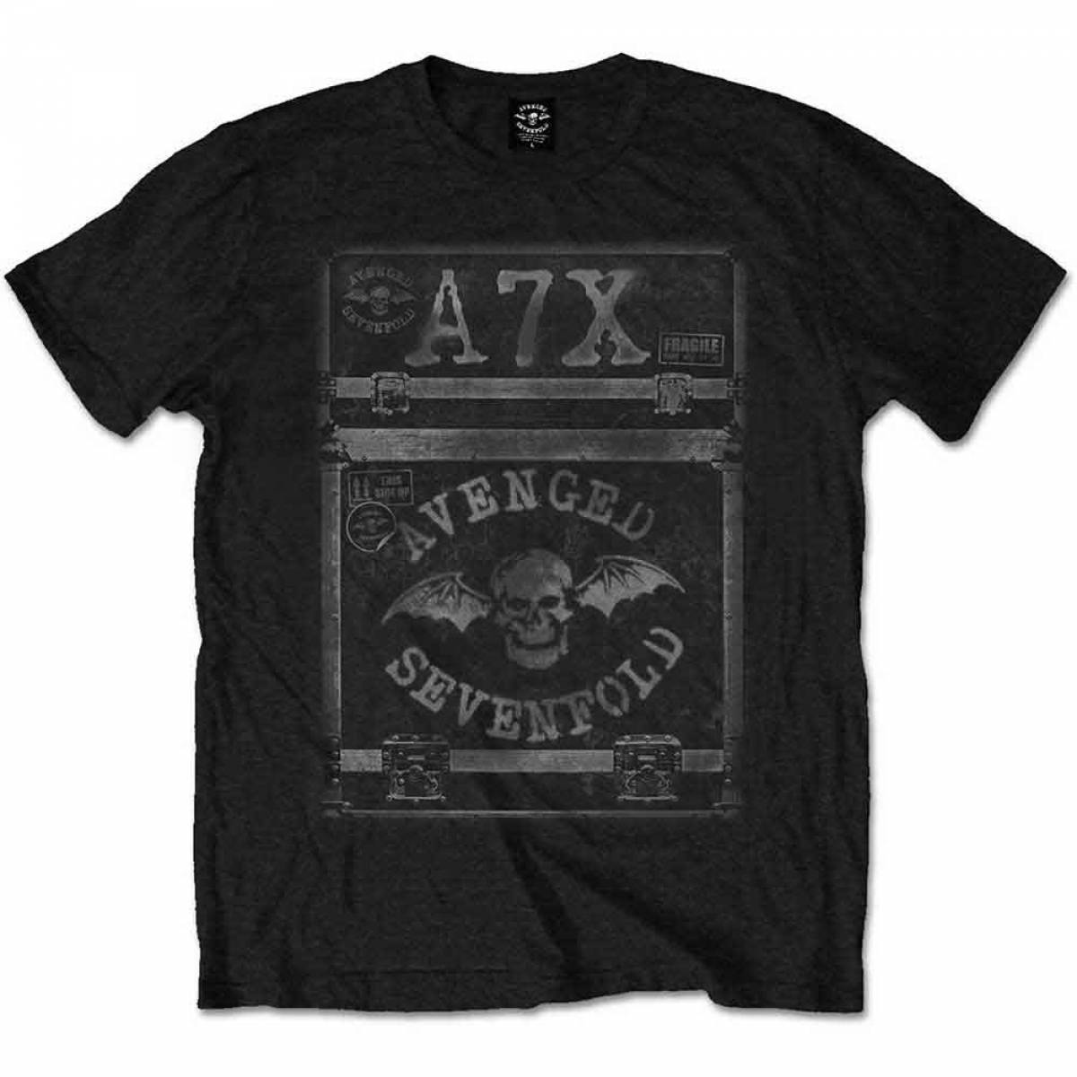 【予約商品】AVENGED SEVENFOLD バンドTシャツ ユニセックス: Flightcase (Black) - BLACK
