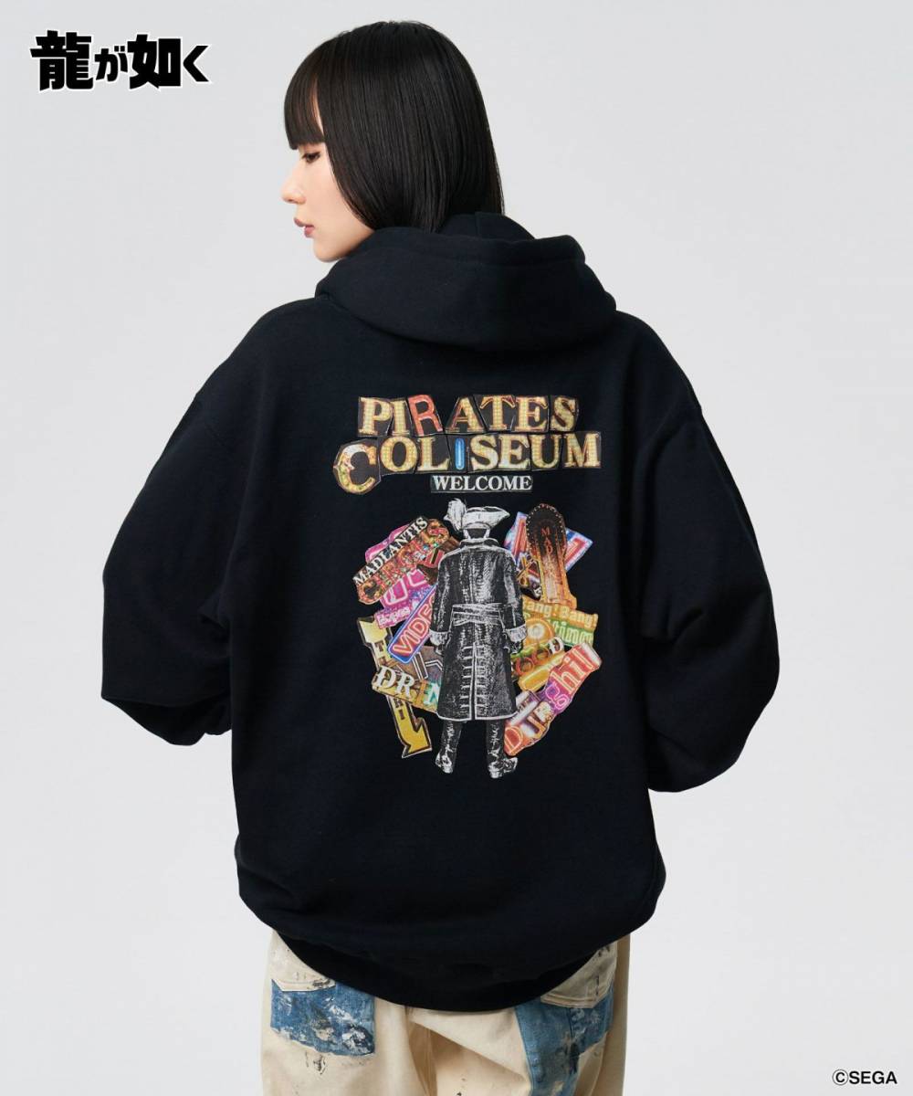 【予約商品】龍が如く×glamb(グラム) GB0225/LD07 : Madlantis Hoodie / マッドランティスフーディ - Black