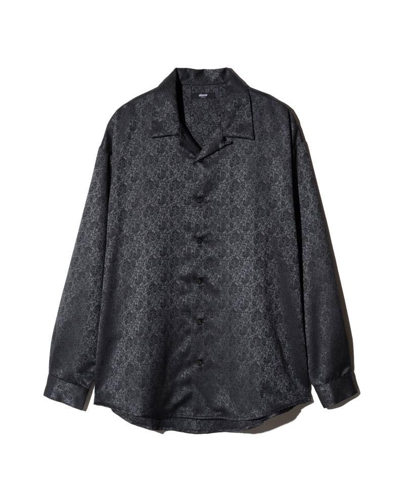 【予約商品】glamb(グラム) Grace Open Collar Shirt / グレースオープンカラーシャツ - Black