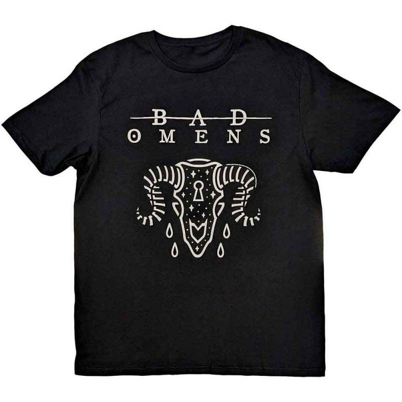 【予約商品】BAD OMENS バンドTシャツ ユニセックス: Ram Skull (Black)